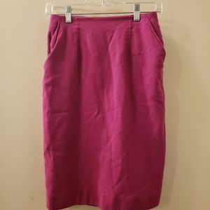 Fuchsia wool skirt